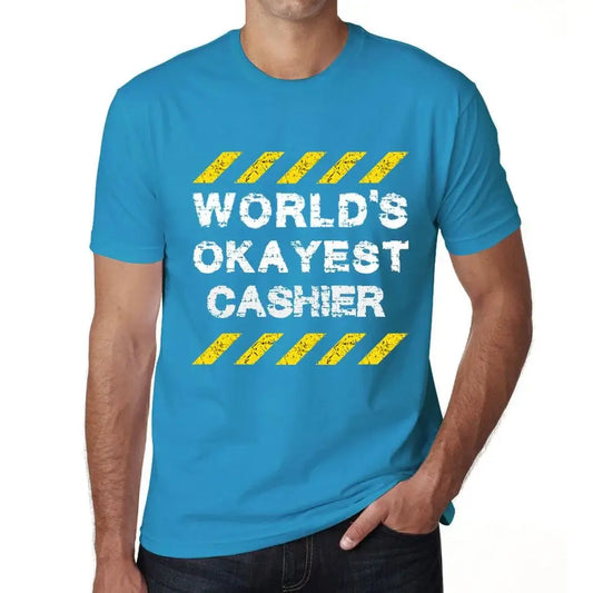 Men's Graphic T-Shirt Worlds Okayest Cashier Eco-Friendly Limited Edition Short Sleeve Tee-Shirt Vintage Birthday Gift Novelty