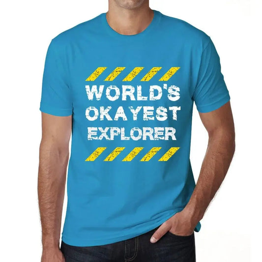 Men's Graphic T-Shirt Worlds Okayest Explorer Eco-Friendly Limited Edition Short Sleeve Tee-Shirt Vintage Birthday Gift Novelty