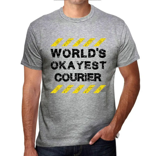 Men's Graphic T-Shirt Worlds Okayest Courier Eco-Friendly Limited Edition Short Sleeve Tee-Shirt Vintage Birthday Gift Novelty