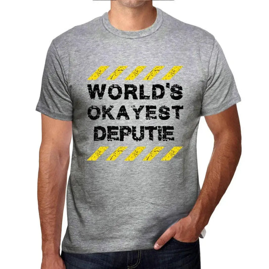 Men's Graphic T-Shirt Worlds Okayest Deputie Eco-Friendly Limited Edition Short Sleeve Tee-Shirt Vintage Birthday Gift Novelty