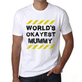 Men's Graphic T-Shirt Worlds Okayest Mummy Eco-Friendly Limited Edition Short Sleeve Tee-Shirt Vintage Birthday Gift Novelty