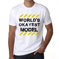 Men's Graphic T-Shirt Worlds Okayest Model Eco-Friendly Limited Edition Short Sleeve Tee-Shirt Vintage Birthday Gift Novelty