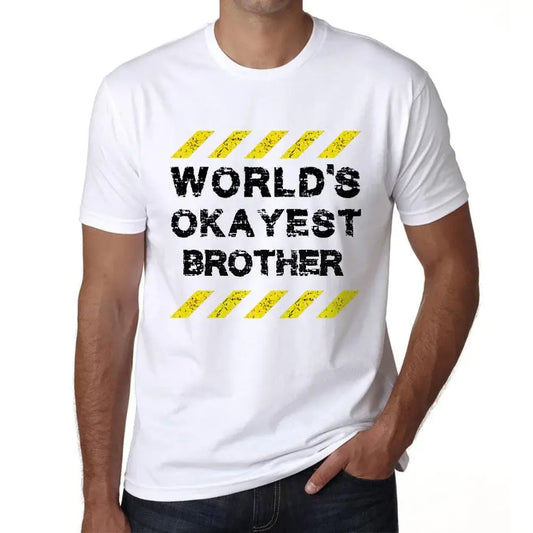 Men's Graphic T-Shirt Worlds Okayest Brother Eco-Friendly Limited Edition Short Sleeve Tee-Shirt Vintage Birthday Gift Novelty