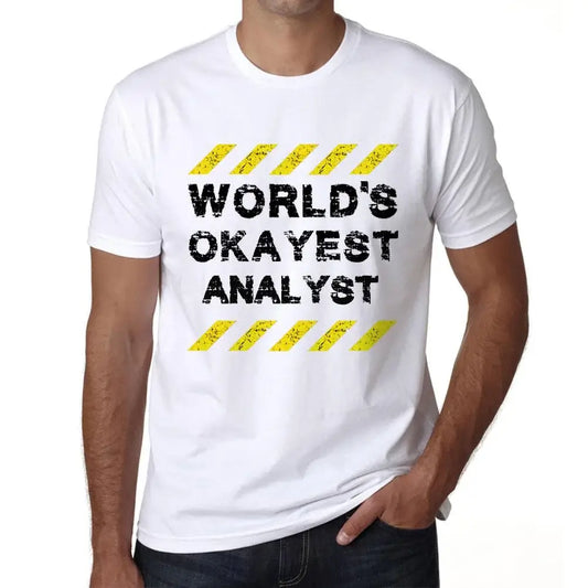 Men's Graphic T-Shirt Worlds Okayest Analyst Eco-Friendly Limited Edition Short Sleeve Tee-Shirt Vintage Birthday Gift Novelty