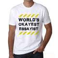 Men's Graphic T-Shirt Worlds Okayest Essayist Eco-Friendly Limited Edition Short Sleeve Tee-Shirt Vintage Birthday Gift Novelty