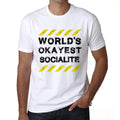 Men's Graphic T-Shirt Worlds Okayest Socialite Eco-Friendly Limited Edition Short Sleeve Tee-Shirt Vintage Birthday Gift Novelty