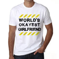Men's Graphic T-Shirt Worlds Okayest Girlfriend Eco-Friendly Limited Edition Short Sleeve Tee-Shirt Vintage Birthday Gift Novelty
