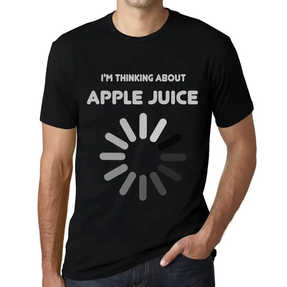 Men's Graphic T-Shirt I'm Thinking About Apple Juice Eco-Friendly Limited Edition Short Sleeve Tee-Shirt Vintage Birthday Gift Novelty