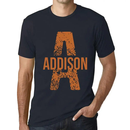 Men's Graphic T-Shirt Addison Limited Edition Short Sleeve Tee-Shirt Vintage Birthday Gift Novelty