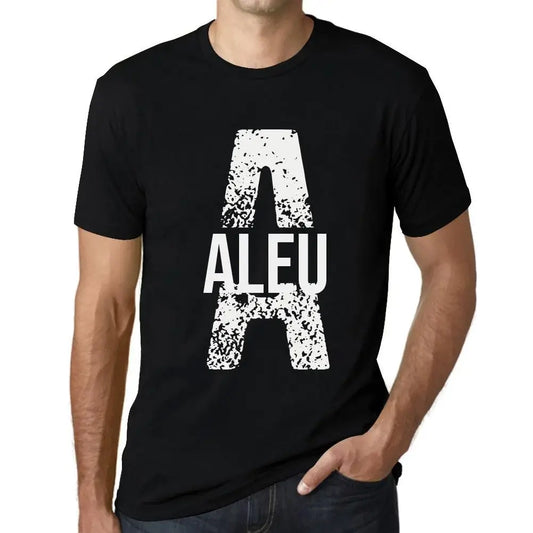 Men's Graphic T-Shirt Aleu Limited Edition Short Sleeve Tee-Shirt Vintage Birthday Gift Novelty