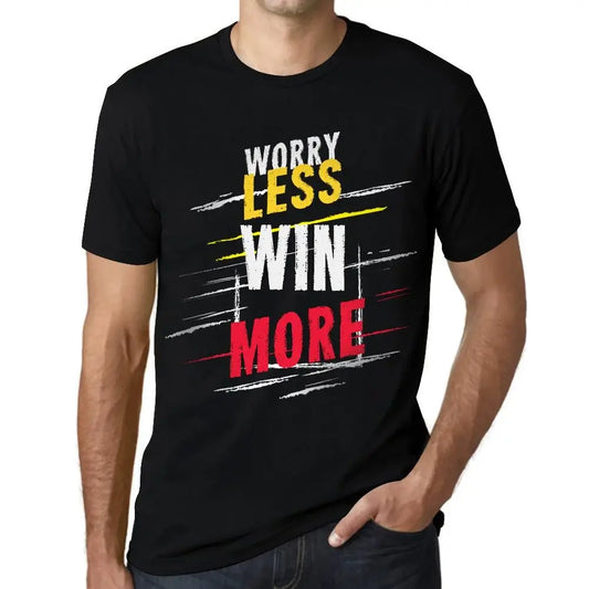 Men's Graphic T-Shirt Worry Less Win More Eco-Friendly Limited Edition Short Sleeve Tee-Shirt Vintage Birthday Gift Novelty