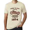 Men's Graphic T-Shirt Born to Ride Legendary Motor Since 1974 50th Birthday Anniversary 50 Year Old Gift 1974 Vintage Eco-Friendly Short Sleeve Novelty Tee