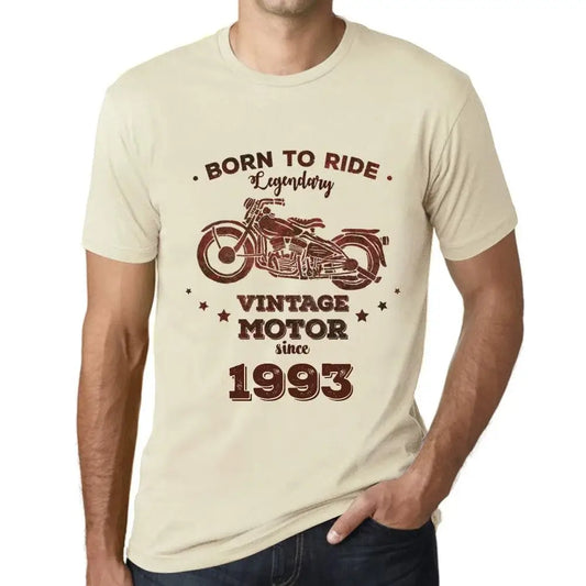 Men's Graphic T-Shirt Born to Ride Legendary Motor Since 1993 31st Birthday Anniversary 31 Year Old Gift 1993 Vintage Eco-Friendly Short Sleeve Novelty Tee