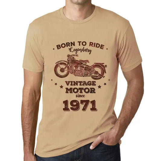 Men's Graphic T-Shirt Born to Ride Legendary Motor Since 1971 53rd Birthday Anniversary 53 Year Old Gift 1971 Vintage Eco-Friendly Short Sleeve Novelty Tee