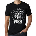 Men's Graphic T-Shirt Guitar and Rock & Roll Since 1982 42nd Birthday Anniversary 42 Year Old Gift 1982 Vintage Eco-Friendly Short Sleeve Novelty Tee