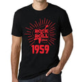 Men's Graphic T-Shirt Guitar and Rock & Roll Since 1959 65th Birthday Anniversary 65 Year Old Gift 1959 Vintage Eco-Friendly Short Sleeve Novelty Tee