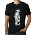 Men's Graphic T-Shirt Live Fast, Never Die Guitar and Rock & Roll Since 1960 64th Birthday Anniversary 64 Year Old Gift 1960 Vintage Eco-Friendly Short Sleeve Novelty Tee