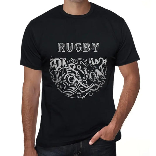 Men's Graphic T-Shirt Rugby Is Passion Eco-Friendly Limited Edition Short Sleeve Tee-Shirt Vintage Birthday Gift Novelty