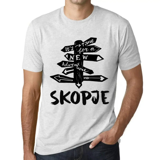 Men's Graphic T-Shirt It’s Time For A New Adventure In Skopje Eco-Friendly Limited Edition Short Sleeve Tee-Shirt Vintage Birthday Gift Novelty