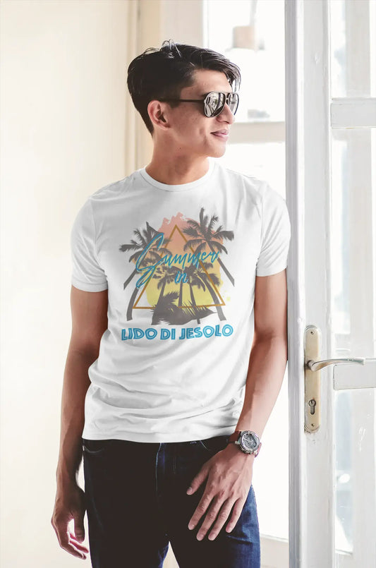Men's Graphic T-Shirt Summer Triangle Lido di Jesolo White