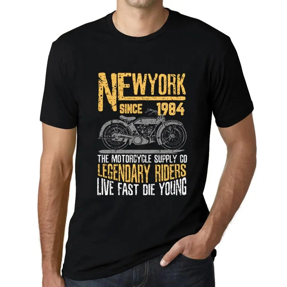 Men's Graphic T-Shirt Motorcycle Legendary Riders Since 1984 40th Birthday Anniversary 40 Year Old Gift 1984 Vintage Eco-Friendly Short Sleeve Novelty Tee