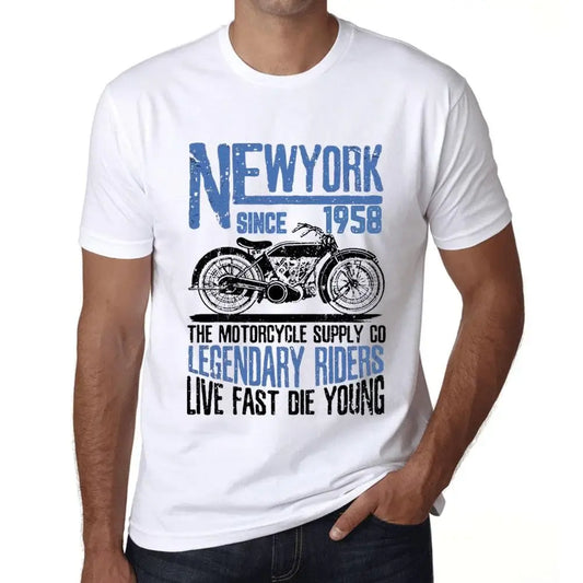Men's Graphic T-Shirt Motorcycle Legendary Riders Since 1958 66th Birthday Anniversary 66 Year Old Gift 1958 Vintage Eco-Friendly Short Sleeve Novelty Tee