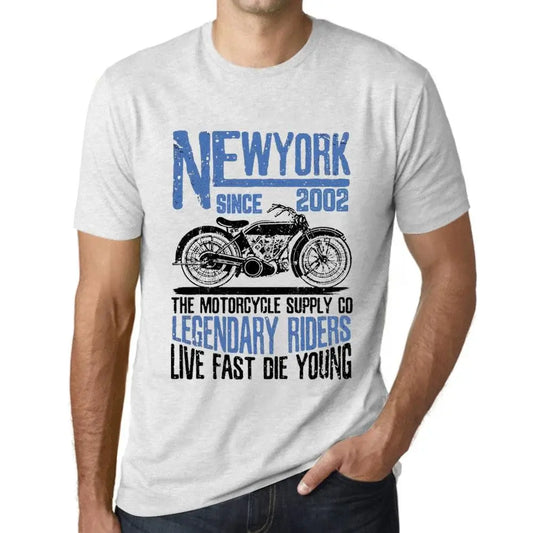 Men's Graphic T-Shirt Motorcycle Legendary Riders Since 2002 22nd Birthday Anniversary 22 Year Old Gift 2002 Vintage Eco-Friendly Short Sleeve Novelty Tee