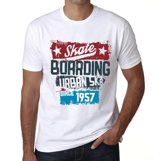 Men's Graphic T-Shirt Urban Skateboard Since 1957 67th Birthday Anniversary 67 Year Old Gift 1957 Vintage Eco-Friendly Short Sleeve Novelty Tee