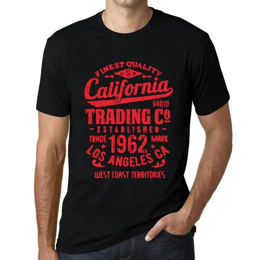Men's Graphic T-Shirt California Trading Since 1962 62nd Birthday Anniversary 62 Year Old Gift 1962 Vintage Eco-Friendly Short Sleeve Novelty Tee