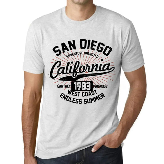 Men's Graphic T-Shirt San Diego California Endless Summer 1983 41st Birthday Anniversary 41 Year Old Gift 1983 Vintage Eco-Friendly Short Sleeve Novelty Tee