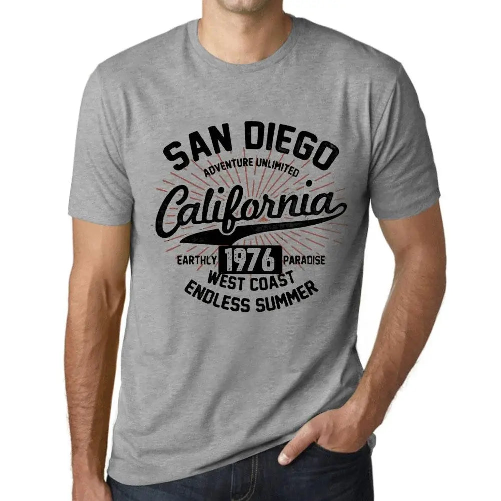 Men's Graphic T-Shirt San Diego California Endless Summer 1976 48th Birthday Anniversary 48 Year Old Gift 1976 Vintage Eco-Friendly Short Sleeve Novelty Tee