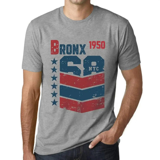 Men's Graphic T-Shirt Bronx 1950 74th Birthday Anniversary 74 Year Old Gift 1950 Vintage Eco-Friendly Short Sleeve Novelty Tee