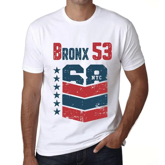 Men's Graphic T-Shirt Bronx 53 53rd Birthday Anniversary 53 Year Old Gift 1971 Vintage Eco-Friendly Short Sleeve Novelty Tee