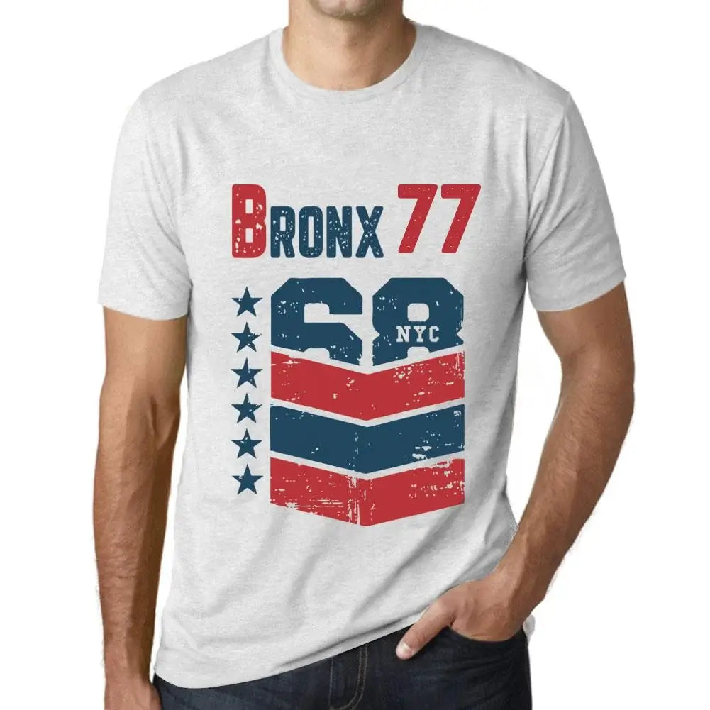 Men's Graphic T-Shirt Bronx 77 77th Birthday Anniversary 77 Year Old Gift 1947 Vintage Eco-Friendly Short Sleeve Novelty Tee