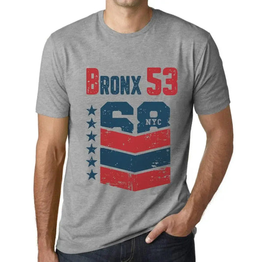 Men's Graphic T-Shirt Bronx 53 53rd Birthday Anniversary 53 Year Old Gift 1971 Vintage Eco-Friendly Short Sleeve Novelty Tee