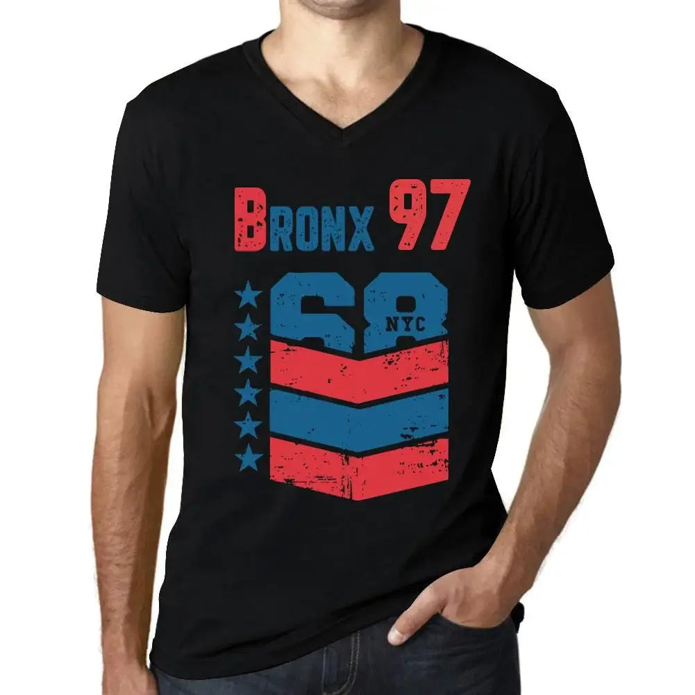Men's Graphic T-Shirt V Neck Bronx 97 97th Birthday Anniversary 97 Year Old Gift 1927 Vintage Eco-Friendly Short Sleeve Novelty Tee