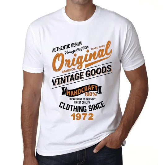 Men's Graphic T-Shirt Original Vintage Clothing Since 1972 52nd Birthday Anniversary 52 Year Old Gift 1972 Vintage Eco-Friendly Short Sleeve Novelty Tee