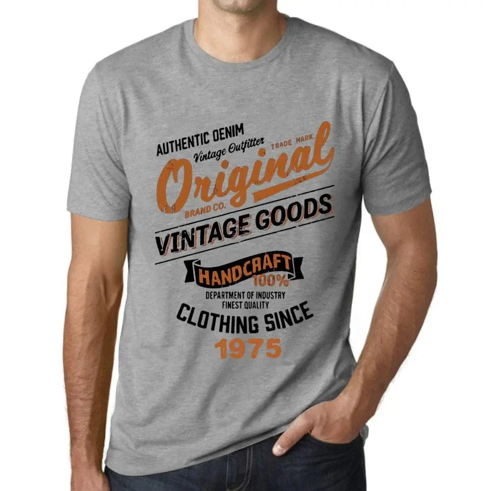 Men's Graphic T-Shirt Original Vintage Clothing Since 1975 49th Birthday Anniversary 49 Year Old Gift 1975 Vintage Eco-Friendly Short Sleeve Novelty Tee