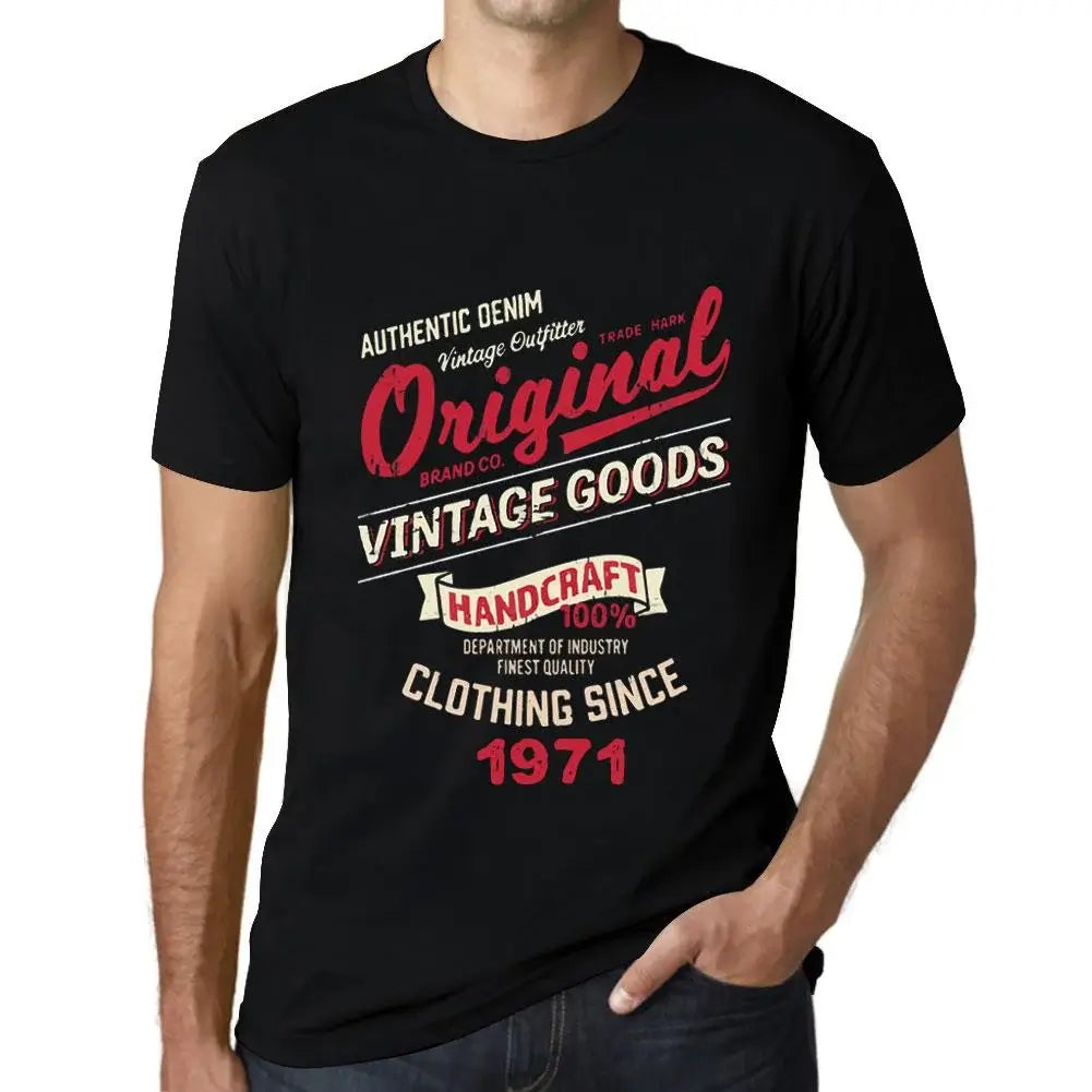 Men's Graphic T-Shirt Original Vintage Clothing Since 1971 53rd Birthday Anniversary 53 Year Old Gift 1971 Vintage Eco-Friendly Short Sleeve Novelty Tee