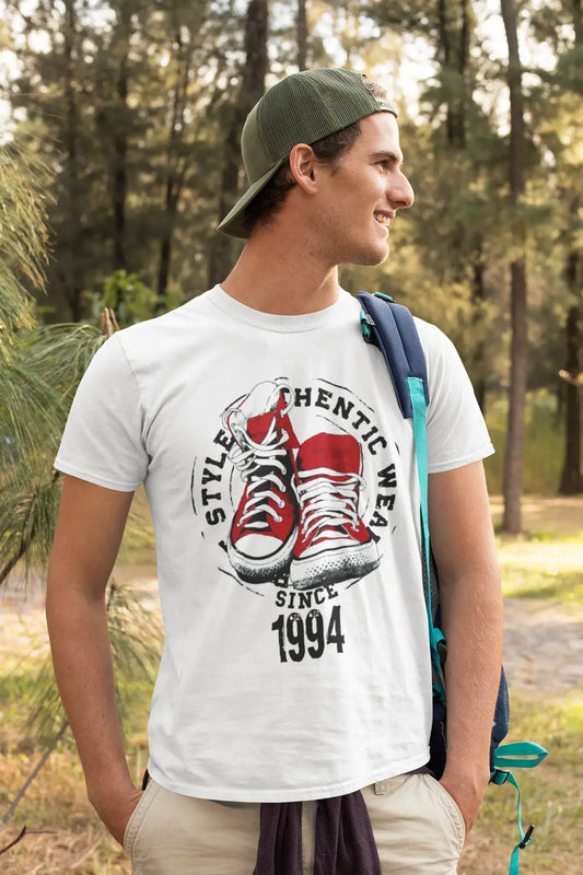 Men's Vintage Tee Shirt Graphic T shirt Authentic Style Since 1994 White