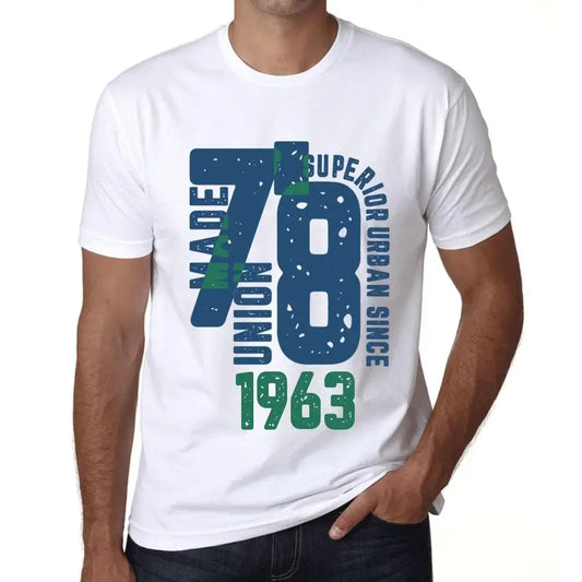 Men's Graphic T-Shirt Superior Urban Style Since 1963 61st Birthday Anniversary 61 Year Old Gift 1963 Vintage Eco-Friendly Short Sleeve Novelty Tee
