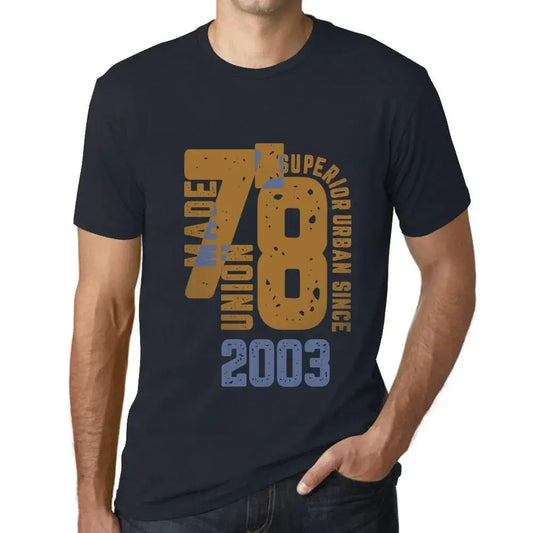 Men's Graphic T-Shirt Superior Urban Style Since 2003 21st Birthday Anniversary 21 Year Old Gift 2003 Vintage Eco-Friendly Short Sleeve Novelty Tee
