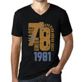 Men's Graphic T-Shirt V Neck Superior Urban Style Since 1981 43rd Birthday Anniversary 43 Year Old Gift 1981 Vintage Eco-Friendly Short Sleeve Novelty Tee