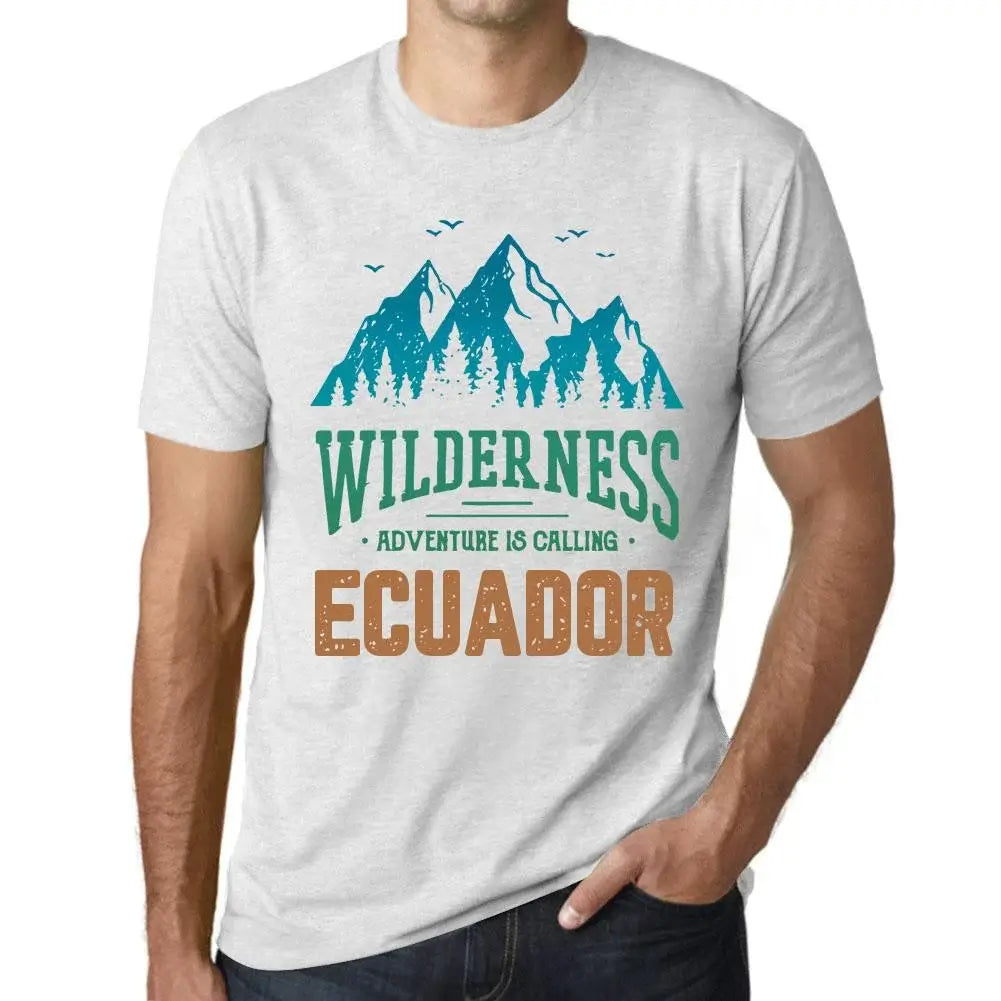Men's Graphic T-Shirt Wilderness, Adventure Is Calling Ecuador Eco-Friendly Limited Edition Short Sleeve Tee-Shirt Vintage Birthday Gift Novelty