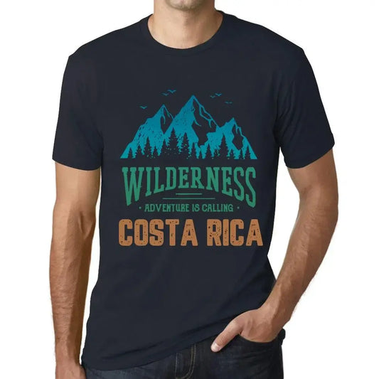 Men's Graphic T-Shirt Wilderness, Adventure Is Calling Costa Rica Eco-Friendly Limited Edition Short Sleeve Tee-Shirt Vintage Birthday Gift Novelty