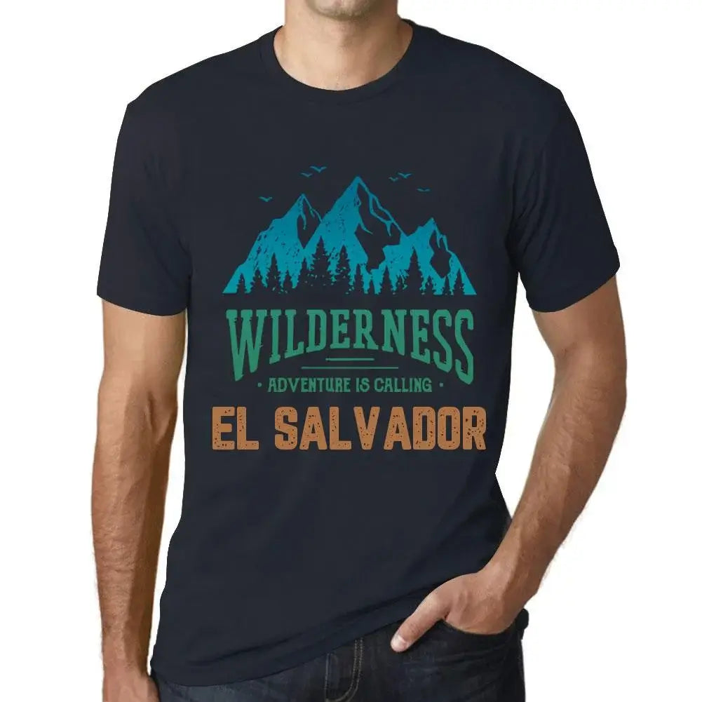 Men's Graphic T-Shirt Wilderness, Adventure Is Calling El Salvador Eco-Friendly Limited Edition Short Sleeve Tee-Shirt Vintage Birthday Gift Novelty