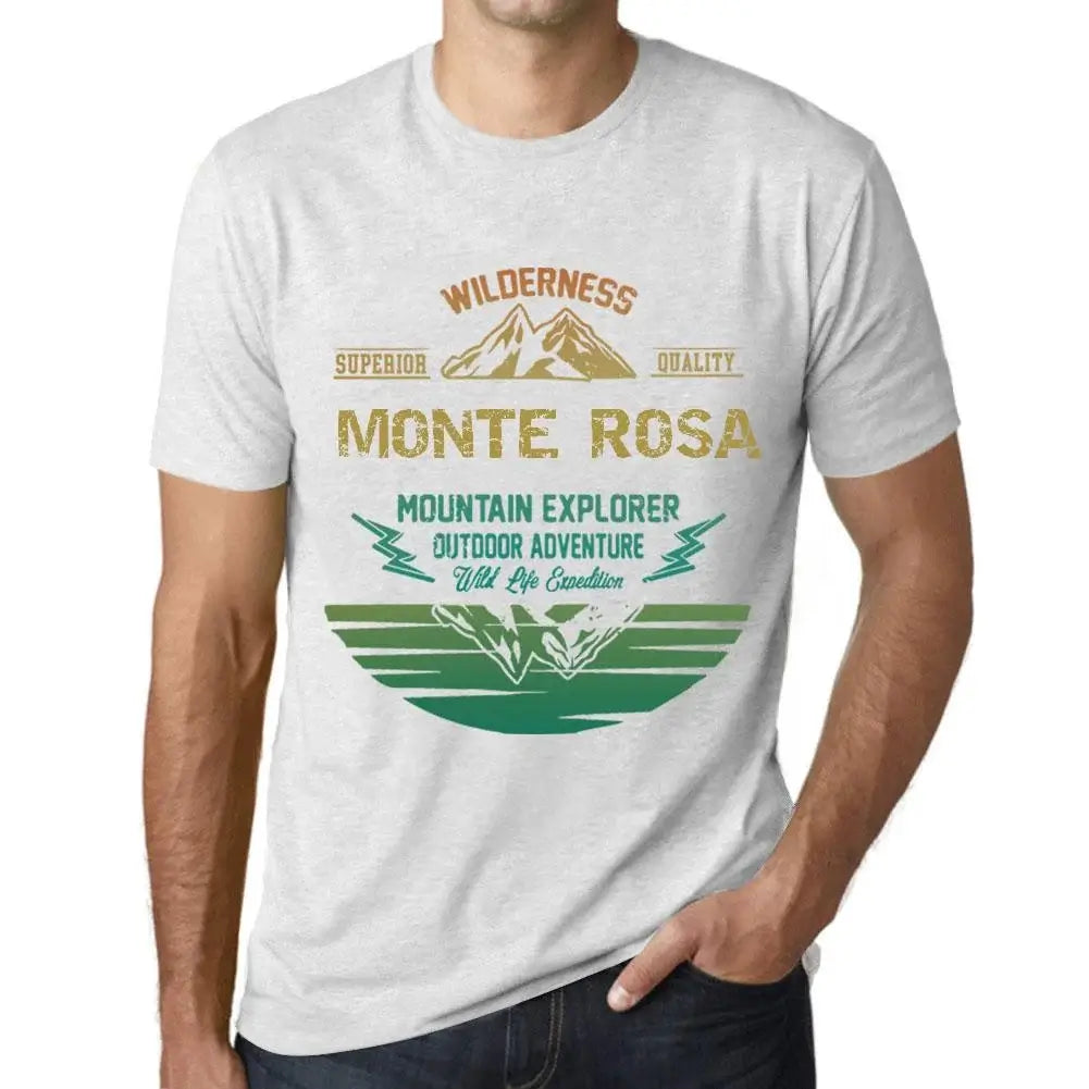 Men's Graphic T-Shirt Outdoor Adventure, Wilderness, Mountain Explorer Monte Rosa Eco-Friendly Limited Edition Short Sleeve Tee-Shirt Vintage Birthday Gift Novelty