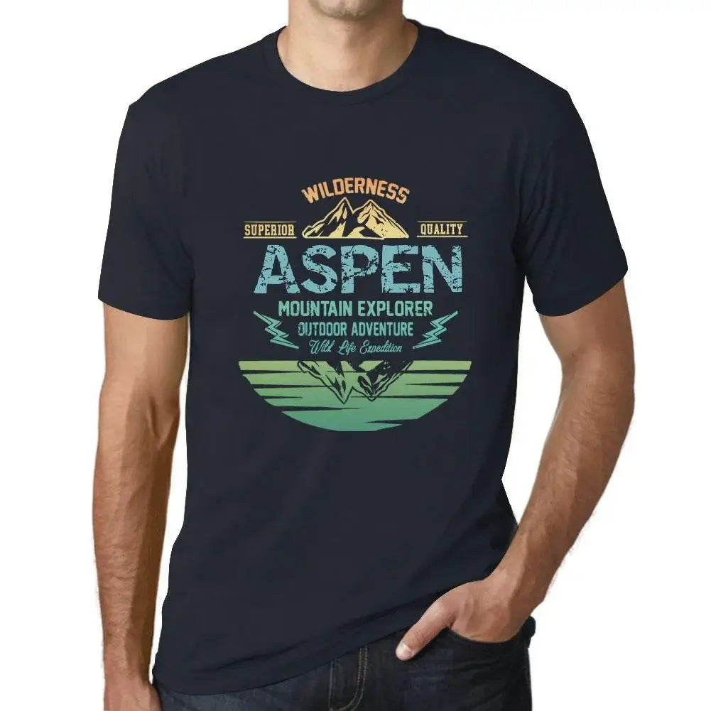 Men's Graphic T-Shirt Outdoor Adventure, Wilderness, Mountain Explorer Aspen Eco-Friendly Limited Edition Short Sleeve Tee-Shirt Vintage Birthday Gift Novelty