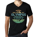 Men's Graphic T-Shirt V Neck Outdoor Adventure, Wilderness, Mountain Explorer Olympus Eco-Friendly Limited Edition Short Sleeve Tee-Shirt Vintage Birthday Gift Novelty