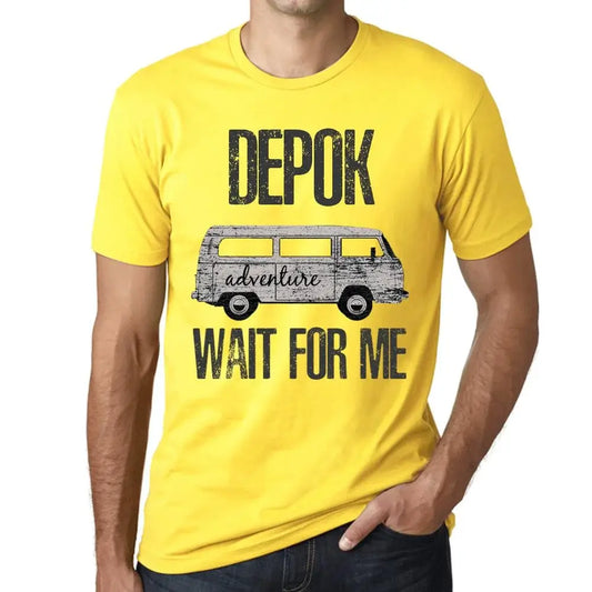 Men's Graphic T-Shirt Adventure Wait For Me In Depok Limited Edition Short Sleeve Tee-Shirt Vintage Birthday Gift Novelty